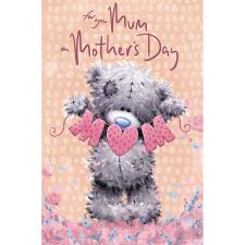 MUM Bunting Softly Drawn Me to You Bear Mother's Day Card Image Preview
